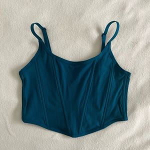 Simple blue corset